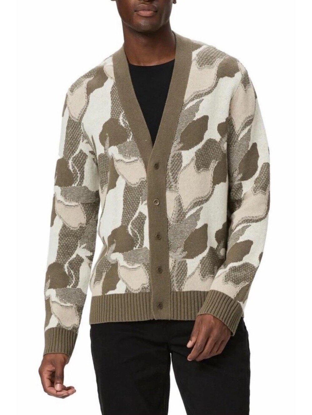 PAIGE Men’s Whitman Wool Blend Cardigan NWT size XL Weeping Willow Multi
